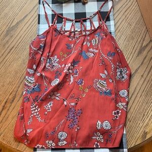 Floral Red Women's Top